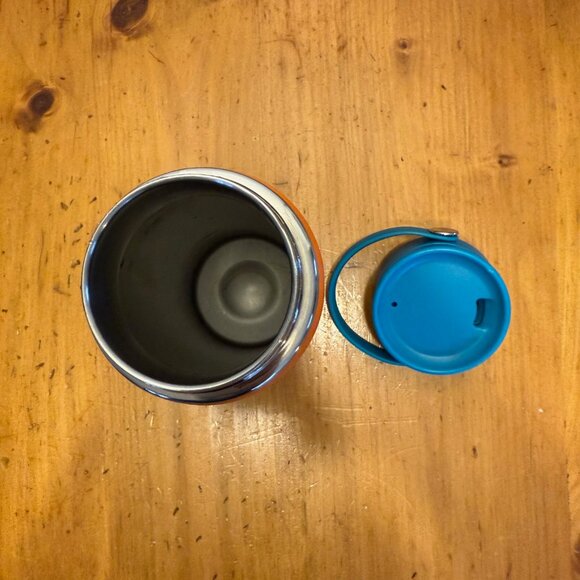 Orange 18oz Hydroflask Thermos, Blue Flex Sip Lid - Picture 4 of 4